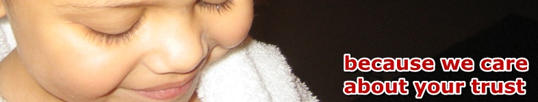 Sofia smiling: because we care about your trust