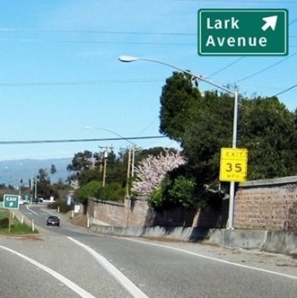 CLICK to EXIT RIGHT on Lark Avenue from Highway 17 North