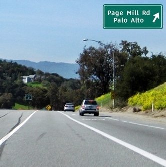 CLICK to EXIT at Page Mill Road off Highway 280 North