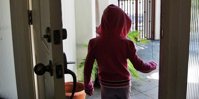 CLICK to continue: Sofia heading out the front door