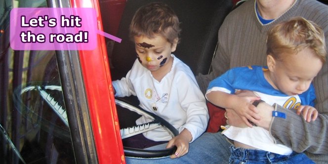 CLICK to continue: Let's hit the road!