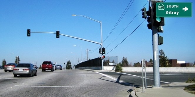 CLICK to continue: South on H85 from De Anza Blvd