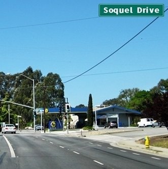 CLICK to continue on Soquel Drive at Park Ave